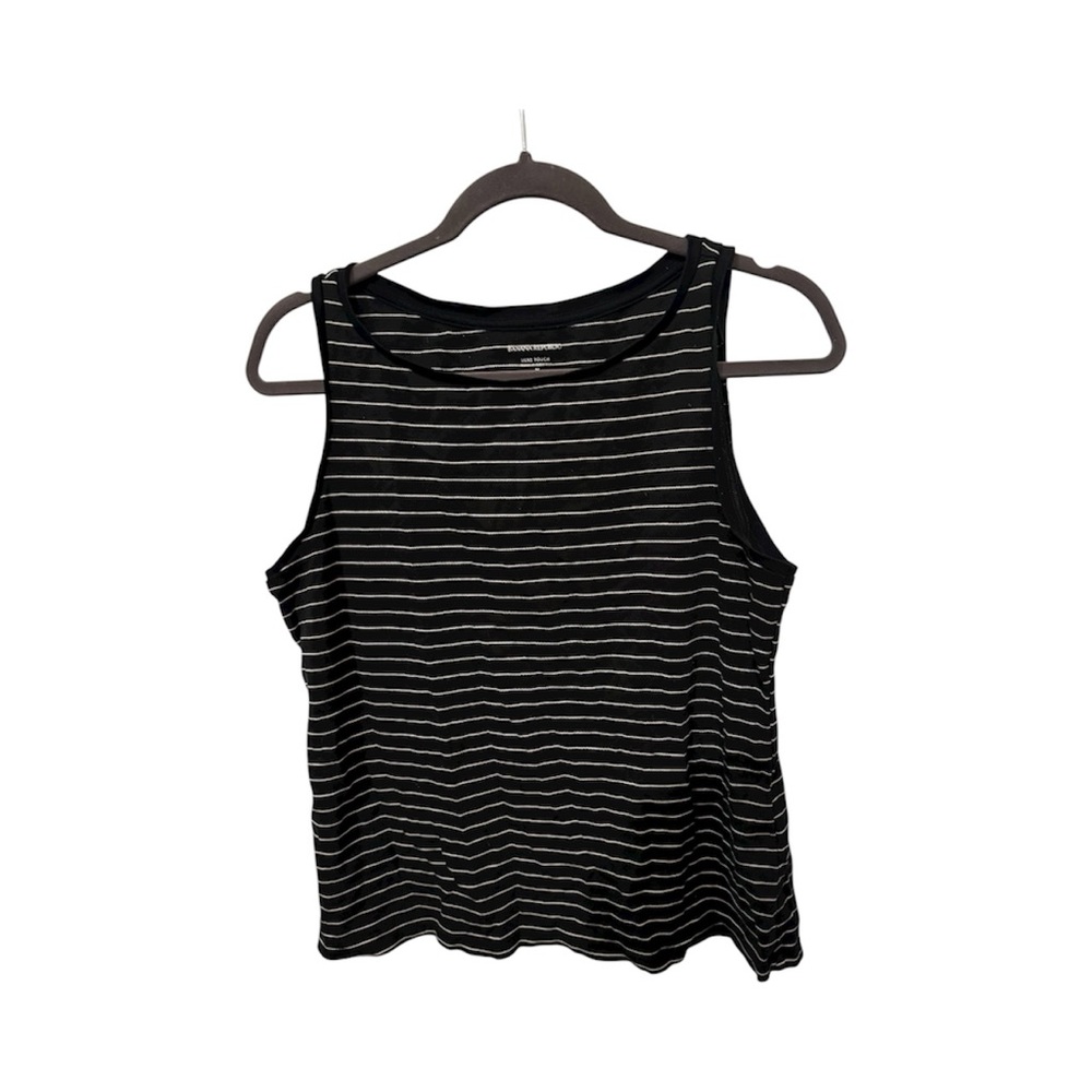 Banana Republic Black and White Striped Tank Top